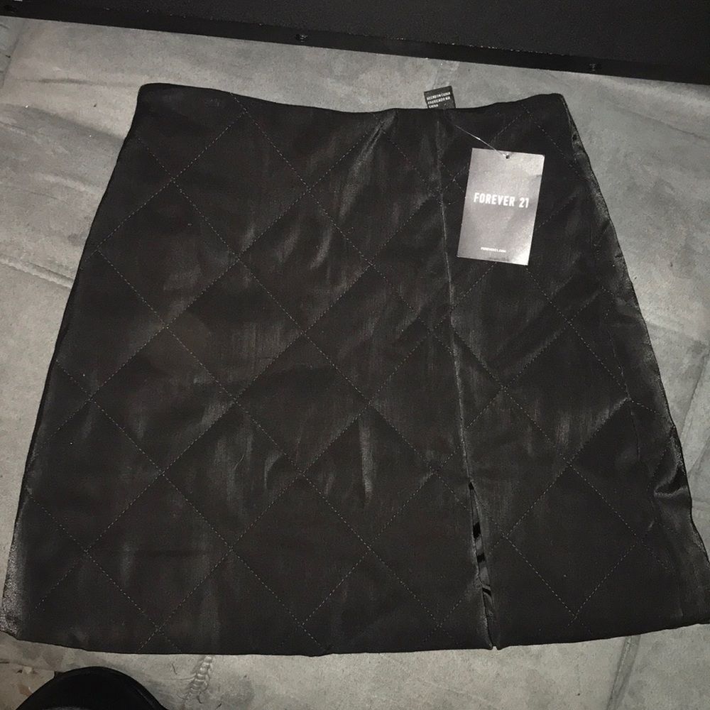 All black puffer skirt